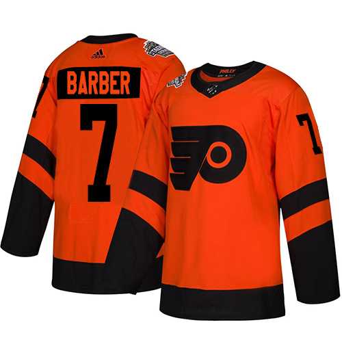 Adidas Flyers #7 Bill Barber Orange Authentic 2019 Stadium Series Stitched NHL Jersey