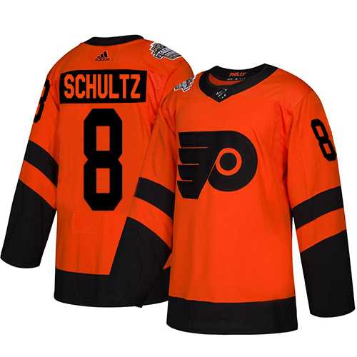 Adidas Flyers #8 Dave Schultz Orange Authentic 2019 Stadium Series Stitched NHL Jersey