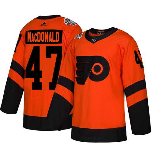 Adidas Flyers #47 Andrew MacDonald Orange Authentic 2019 Stadium Series Stitched NHL Jersey