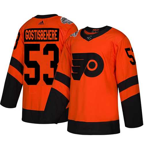 Adidas Flyers #53 Shayne Gostisbehere Orange Authentic 2019 Stadium Series Stitched NHL Jersey