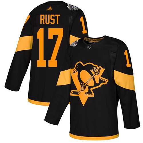 Adidas Penguins #17 Bryan Rust Black Authentic 2019 Stadium Series Stitched NHL Jersey