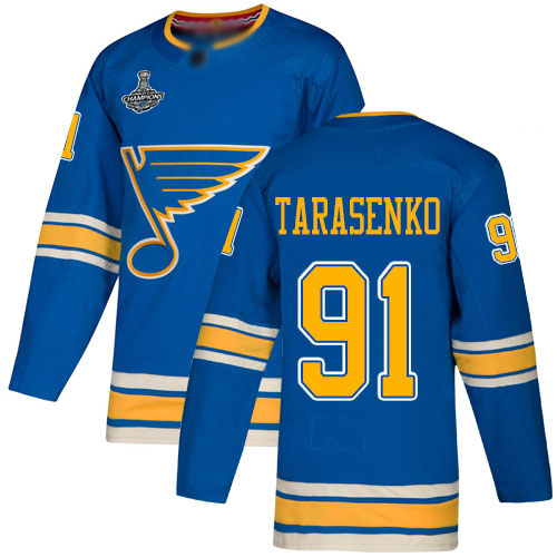 Blues #91 Vladimir Tarasenko Blue Alternate Authentic Stanley Cup Final Bound Stitched Hockey Jersey