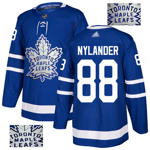 Maple Leafs #88 William Nylander Blue Home Authentic Fashion Gold Stitched Hockey Jersey