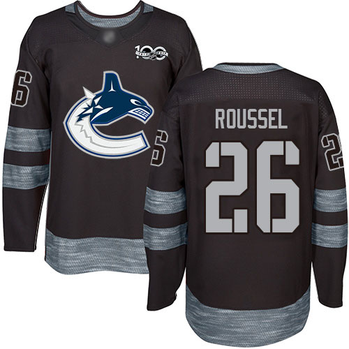 Canucks #26 Antoine Roussel Black 1917-2017 100th Anniversary Stitched Hockey Jersey