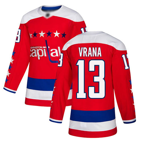 Capitals #13 Jakub Vrana Red Alternate Authentic Stitched Hockey Jersey