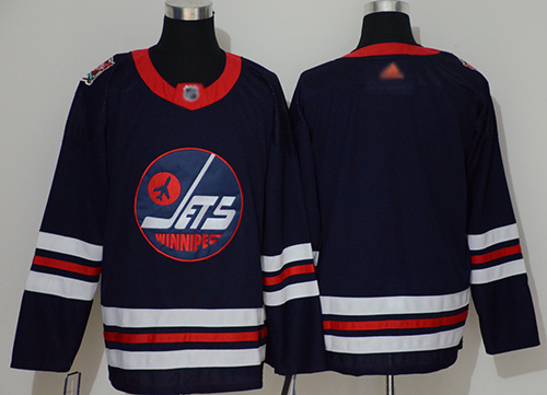 Jets Blank Navy Blue Authentic 2019 Heritage Classic Stitched Hockey Jersey