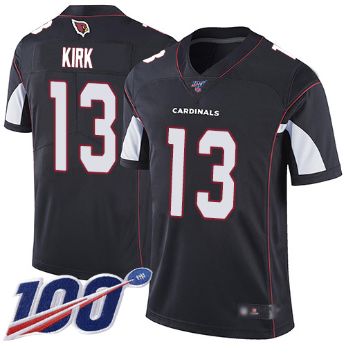 Cardinals #13 Christian Kirk Black Alternate Men's Stitched Football 100th Season Vapor Limited Jersey