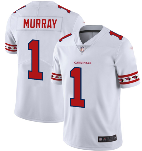 Cardinals #1 Kyler Murray White Men's Stitched Football Limited Team Logo Fashion Jersey