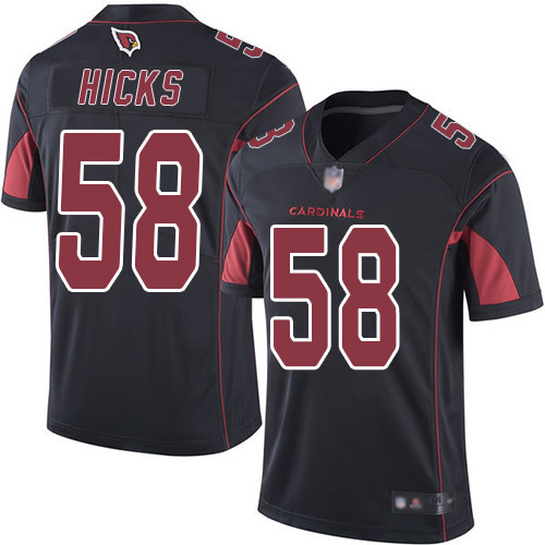Cardinals #58 Jordan Hicks Black Men's Stitched Football Limited Rush Jersey