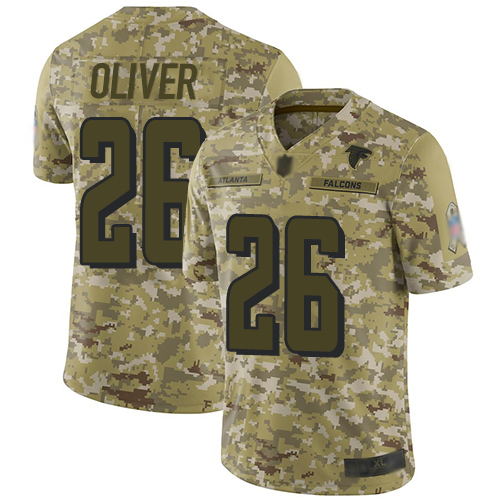 Falcons #26 Isaiah Oliver Camo Men's Stitched Football Limited 2018 Salute To Service Jersey