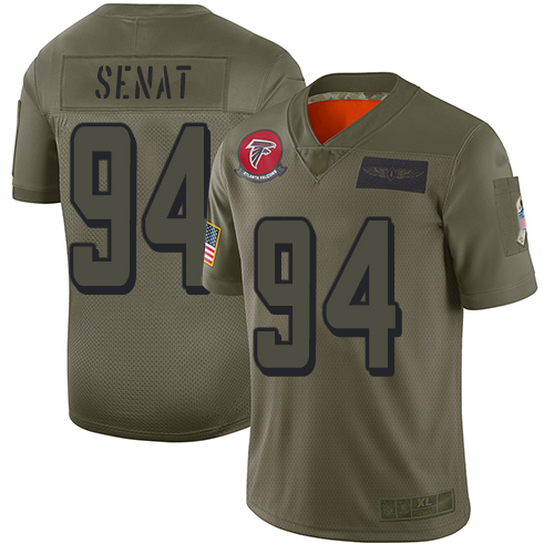 Falcons #94 Deadrin Senat Camo Men's Stitched Football Limited 2019 Salute To Service Jersey