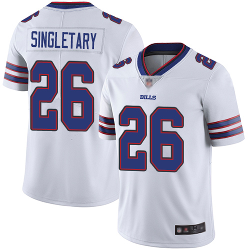 Bills #26 Devin Singletary White Men's Stitched Football Vapor Untouchable Limited Jersey