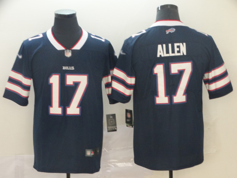 Bills #17 Josh Allen Navy Men's Stitched Football Limited Inverted Legend Jersey