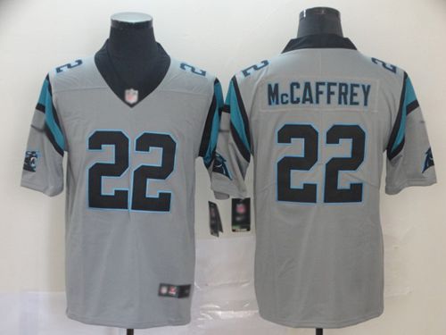 Panthers #22 Christian McCaffrey Silver Men's Stitched Football Limited Inverted Legend Jersey