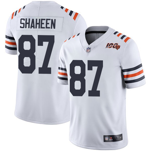 Bears #87 Adam Shaheen White Alternate Men's Stitched Football Vapor Untouchable Limited 100th Season Jersey