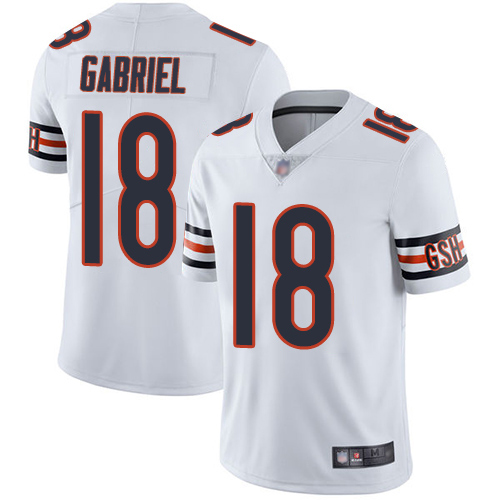 Bears #18 Taylor Gabriel White Men's Stitched Football Vapor Untouchable Limited Jersey