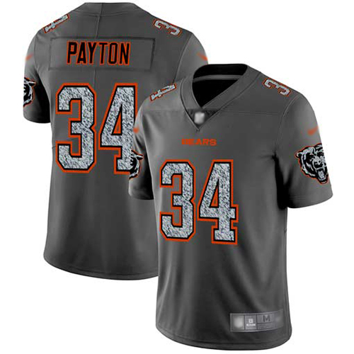 Bears #34 Walter Payton Gray Static Men's Stitched Football Vapor Untouchable Limited Jersey