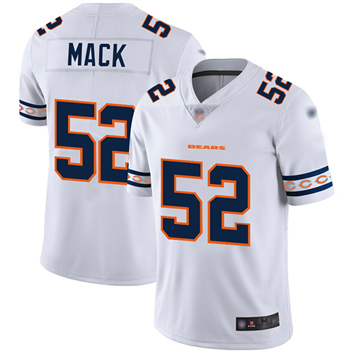 Bears #52 Khalil Mack White Men's Stitched Football Limited Team Logo Fashion Jersey