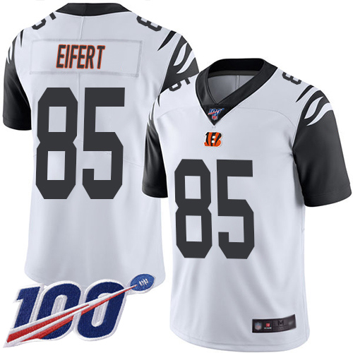 Bengals #85 Tyler Eifert White Men's Stitched Football Limited Rush 100th Season Jersey
