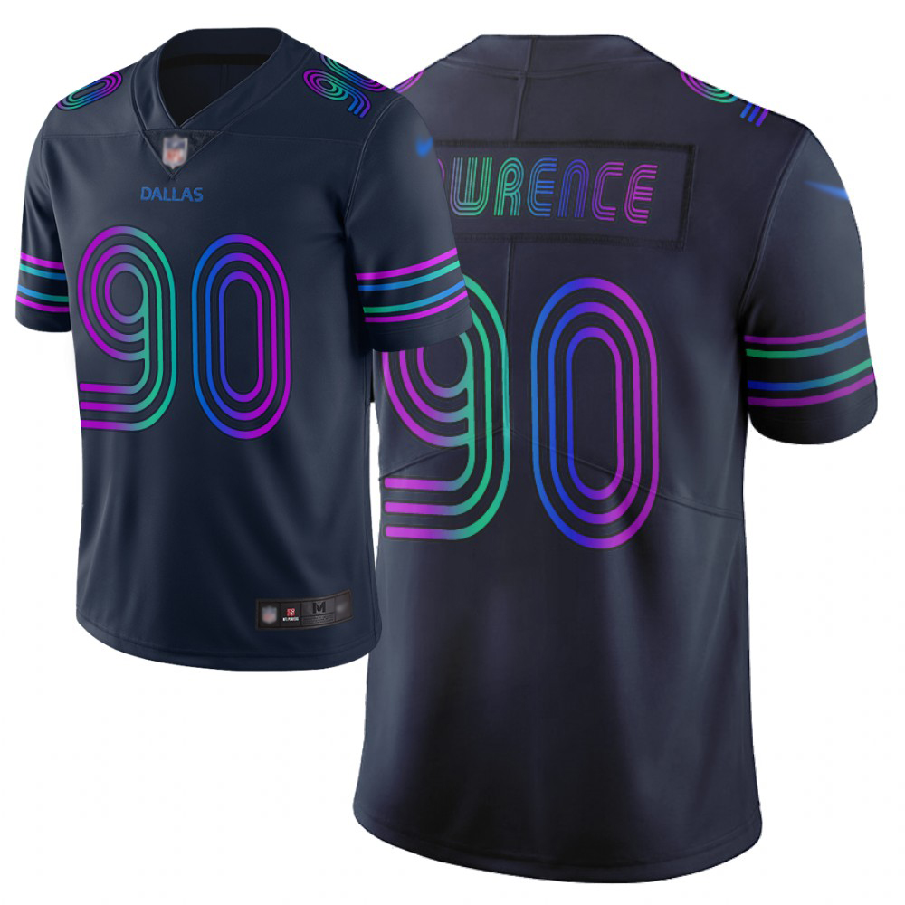 Cowboys #90 Demarcus Lawrence Navy Men's Stitched Football Limited City Edition Jersey