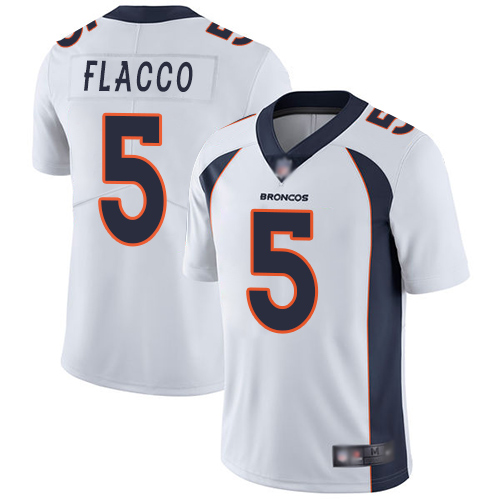 Nike Broncos #5 Joe Flacco White Men's Stitched NFL Vapor Untouchable Limited Jersey