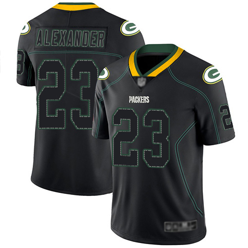 Packers #23 Jaire Alexander Lights Out Black Men's Stitched Football Limited Rush Jersey