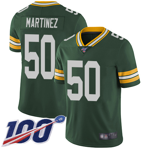 Packers #50 Blake Martinez Green Team Color Men's Stitched Football 100th Season Vapor Limited Jersey