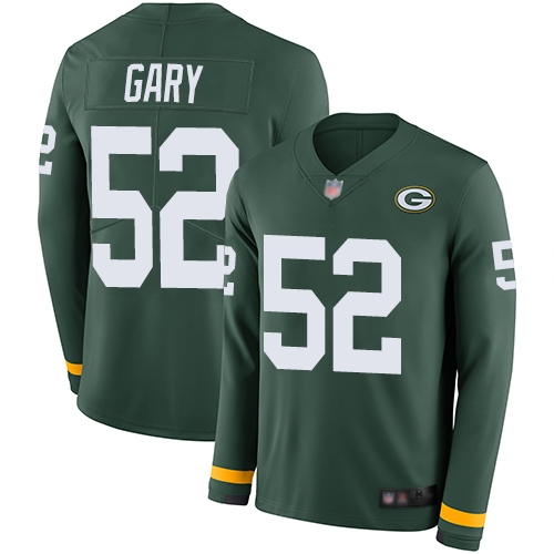 Nike Packers #52 Rashan Gary Green Team Color Men's Stitched NFL Limited Therma Long Sleeve Jersey