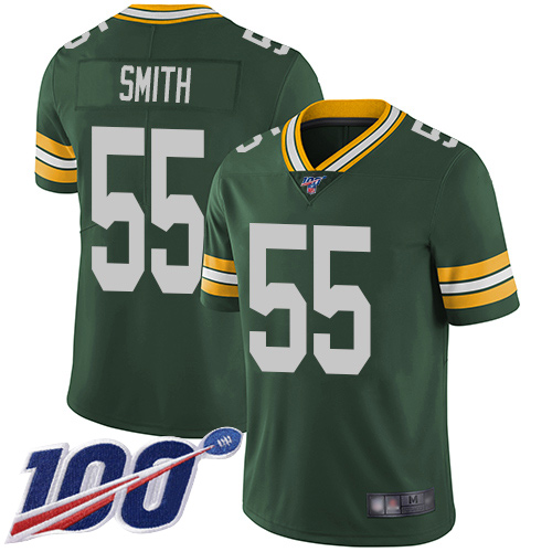 Packers #55 Za'Darius Smith Green Team Color Men's Stitched Football 100th Season Vapor Limited Jersey