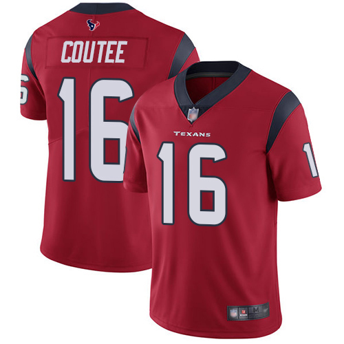 Texans #16 Keke Coutee Red Alternate Men's Stitched Football Vapor Untouchable Limited Jersey