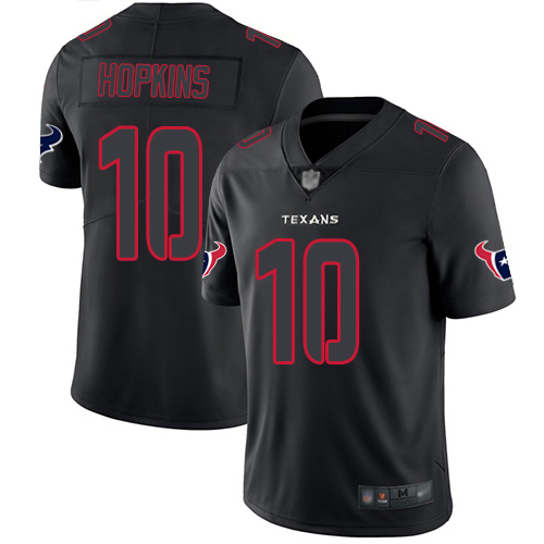 Texans #10 DeAndre Hopkins Black Men's Stitched Football Limited Rush Impact Jersey