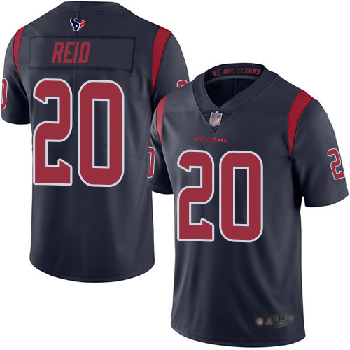 Texans #20 Justin Reid Navy Blue Men's Stitched Football Limited Rush Jersey