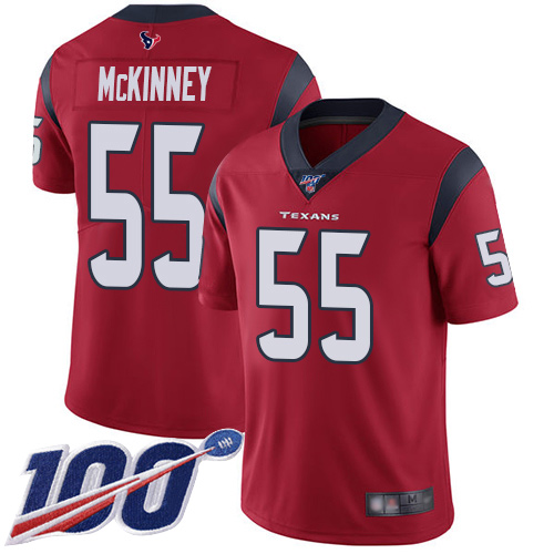 Texans #55 Benardrick McKinney Red Alternate Men's Stitched Football 100th Season Vapor Limited Jersey
