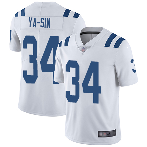 Colts #34 Rock Ya-Sin White Men's Stitched Football Vapor Untouchable Limited Jersey