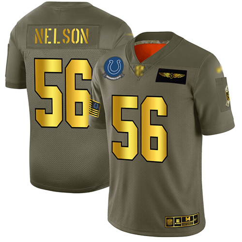 Colts #56 Quenton Nelson Camo/Gold Men's Stitched Football Limited 2019 Salute To Service Jersey