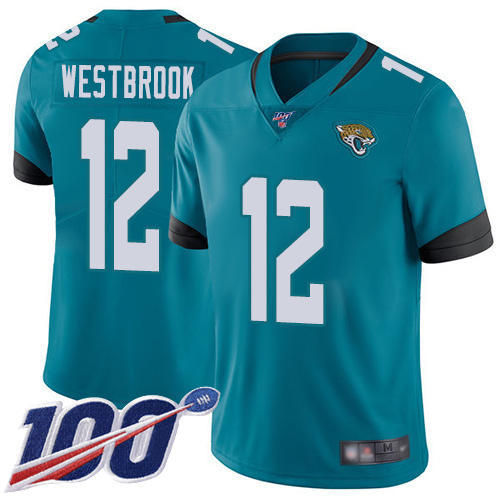 Jaguars #12 Dede Westbrook Teal Green Alternate Men's Stitched Football 100th Season Vapor Limited Jersey