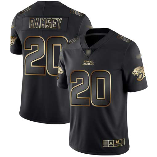 Jaguars #20 Jalen Ramsey Black/Gold Men's Stitched Football Vapor Untouchable Limited Jersey