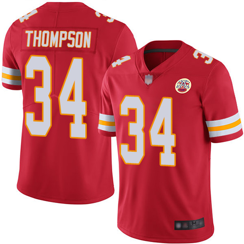 Chiefs #34 Darwin Thompson Red Team Color Men's Stitched Football Vapor Untouchable Limited Jersey