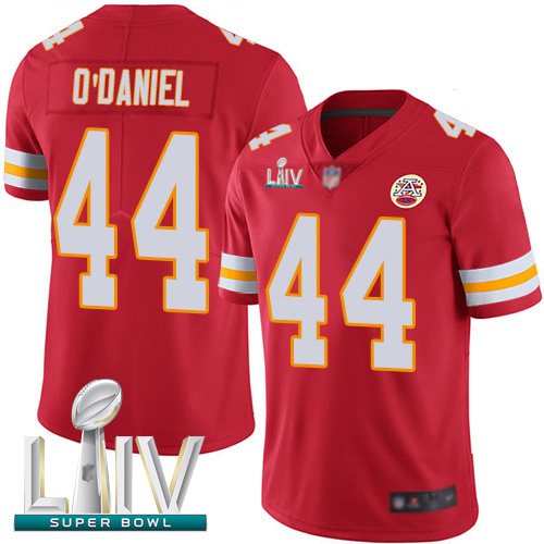 Chiefs #44 Dorian O'Daniel Red Team Color Super Bowl LIV Bound Men's Stitched Football Vapor Untouchable Limited Jersey