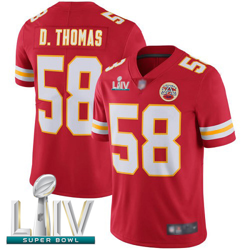 Chiefs #58 Derrick Thomas Red Team Color Super Bowl LIV Bound Men's Stitched Football Vapor Untouchable Limited Jersey