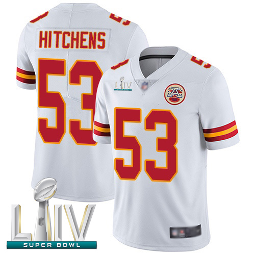 Chiefs #53 Anthony Hitchens White Super Bowl LIV Bound Men's Stitched Football Vapor Untouchable Limited Jersey