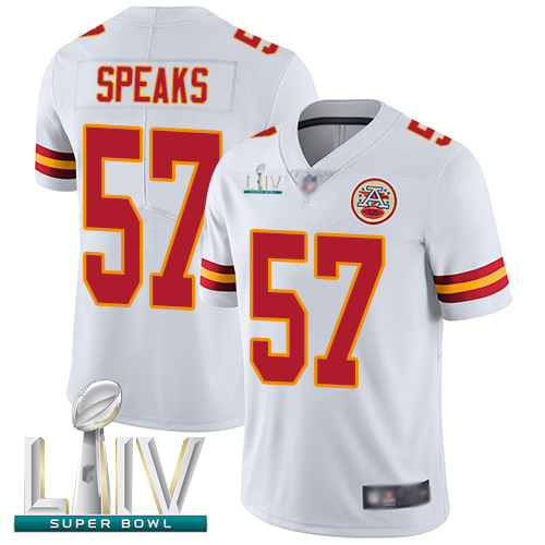 Chiefs #57 Breeland Speaks White Super Bowl LIV Bound Men's Stitched Football Vapor Untouchable Limited Jersey