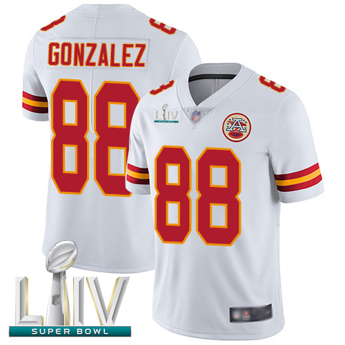 Chiefs #88 Tony Gonzalez White Super Bowl LIV Bound Men's Stitched Football Vapor Untouchable Limited Jersey