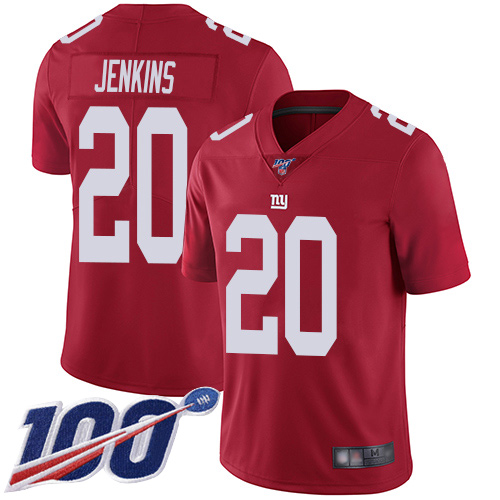 Giants #20 Janoris Jenkins Red Men's Stitched Football Limited Inverted Legend 100th Season Jersey