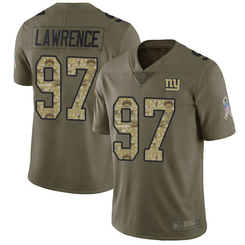 Giants #97 Dexter Lawrence Olive/Camo Men's Stitched Football Limited 2017 Salute To Service Jersey