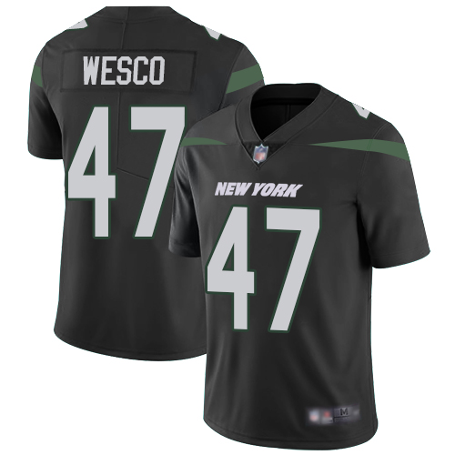 Jets #47 Trevon Wesco Black Alternate Men's Stitched Football Vapor Untouchable Limited Jersey