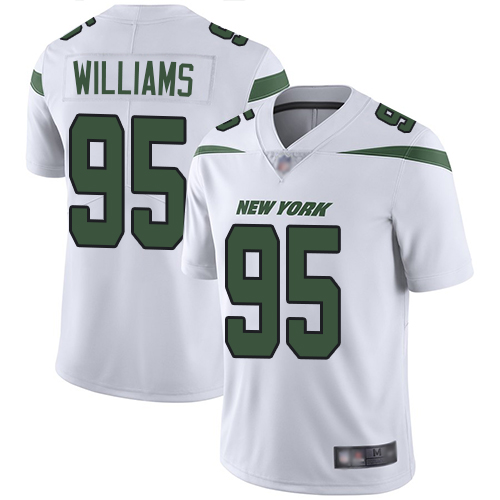 Nike Jets #95 Quinnen Williams White Men's Stitched NFL Vapor Untouchable Limited Jersey