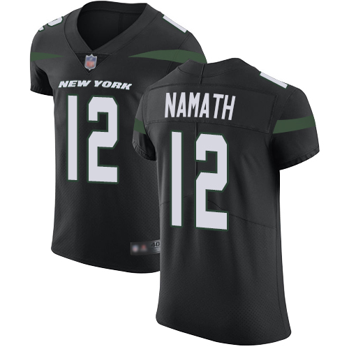 Nike Jets #12 Joe Namath Black Alternate Men's Stitched NFL Vapor Untouchable Elite Jersey