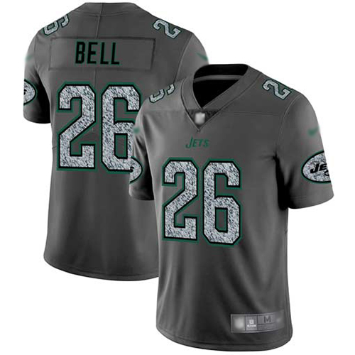 Jets #26 Le'Veon Bell Gray Static Men's Stitched Football Vapor Untouchable Limited Jersey