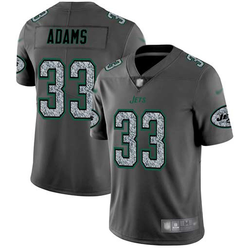 Jets #33 Jamal Adams Gray Static Men's Stitched Football Vapor Untouchable Limited Jersey